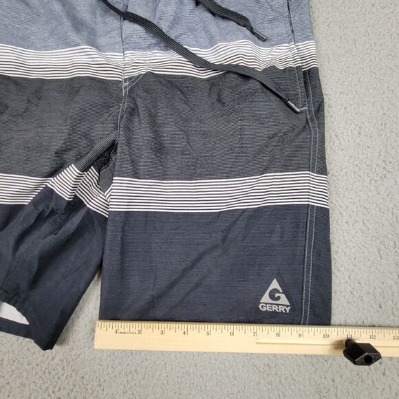Gerry Mens Medium Swim Board Shorts Gray Flat Front Outdoors Trunks - Picture 9 of 11